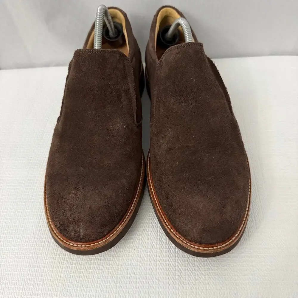 Samuel Hubbard Frequent Traveler Shoes Mens 10.5 Wide Brown Suede Slip On Vibram
